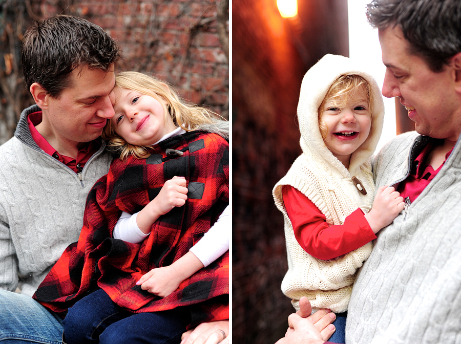 winter family photos in portland, maine