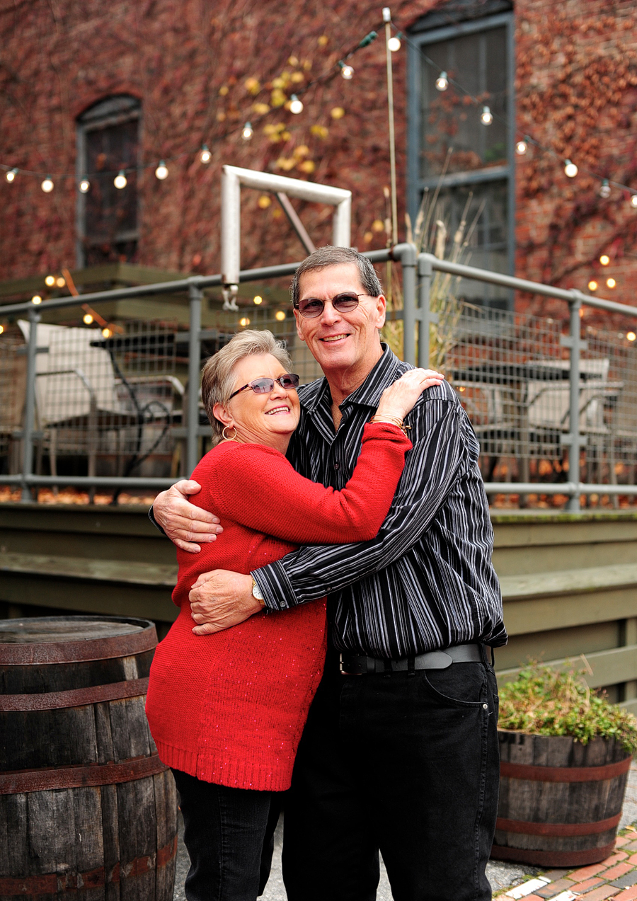 couple smiling in portland maine