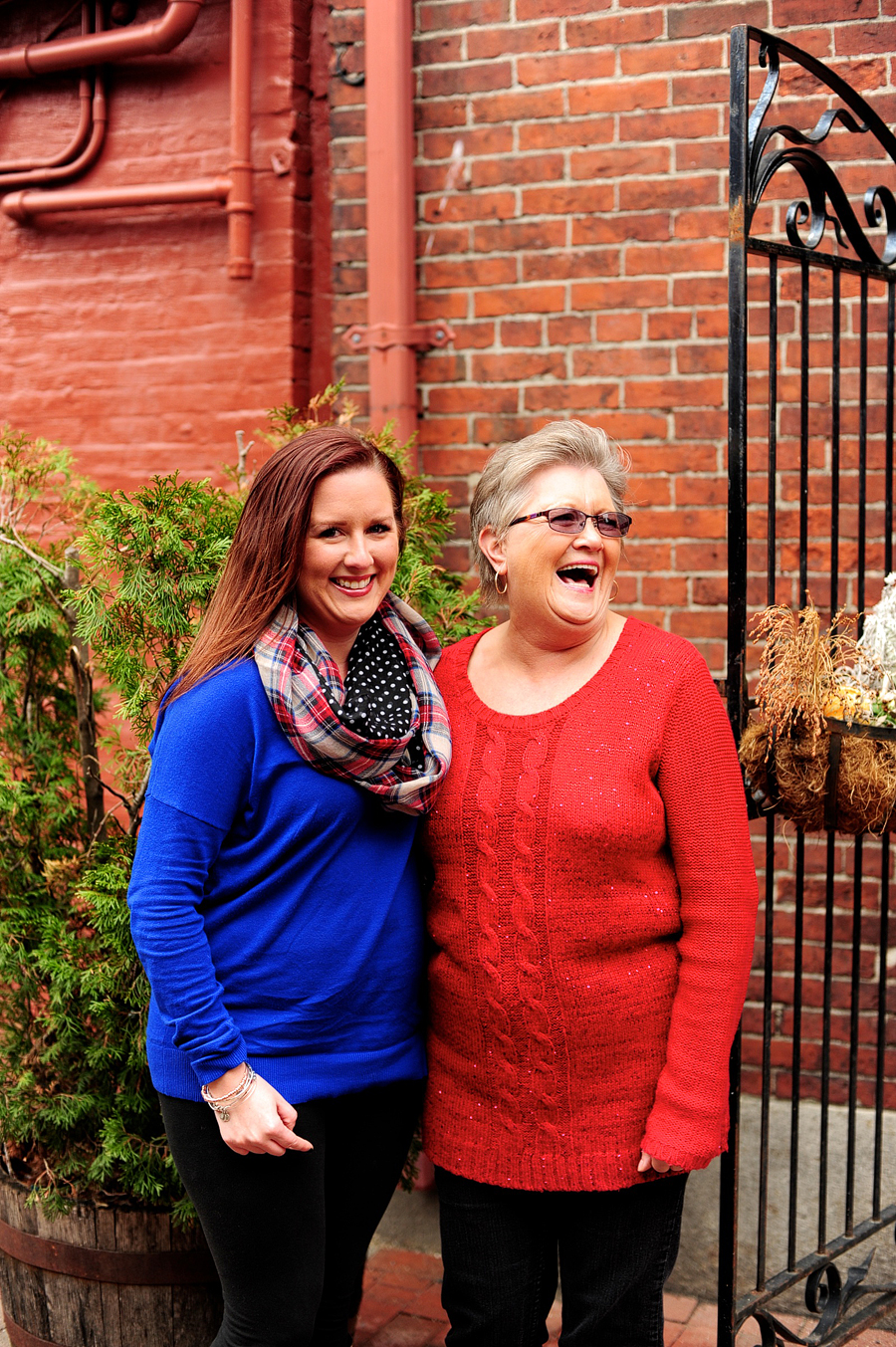 mother and daughter laughing