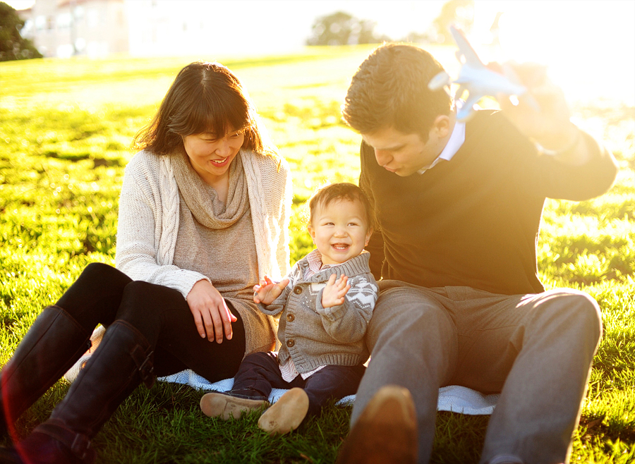 alamo square park family session