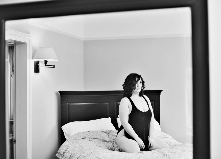 black and white boudoir