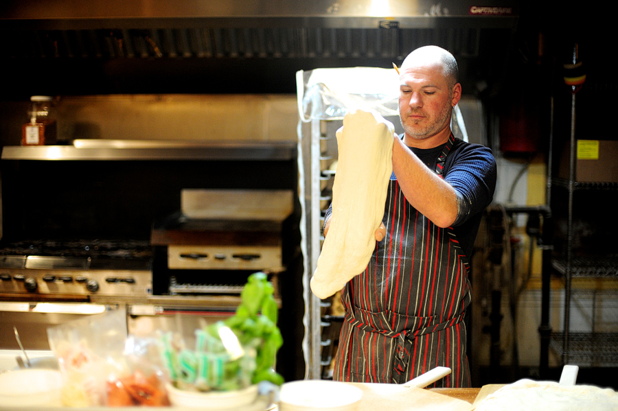 bryan dame making pizza