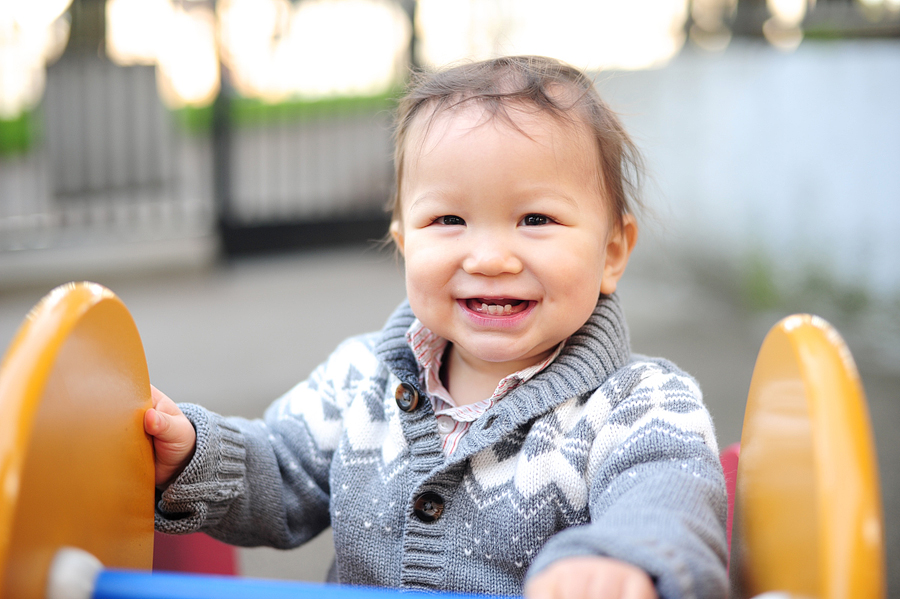 baby laughing