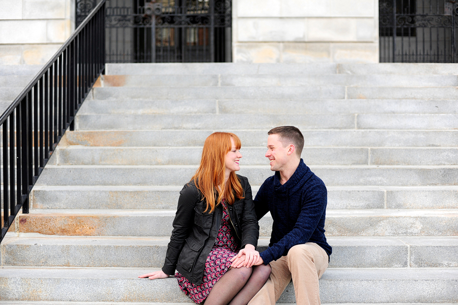 city hall engagement session