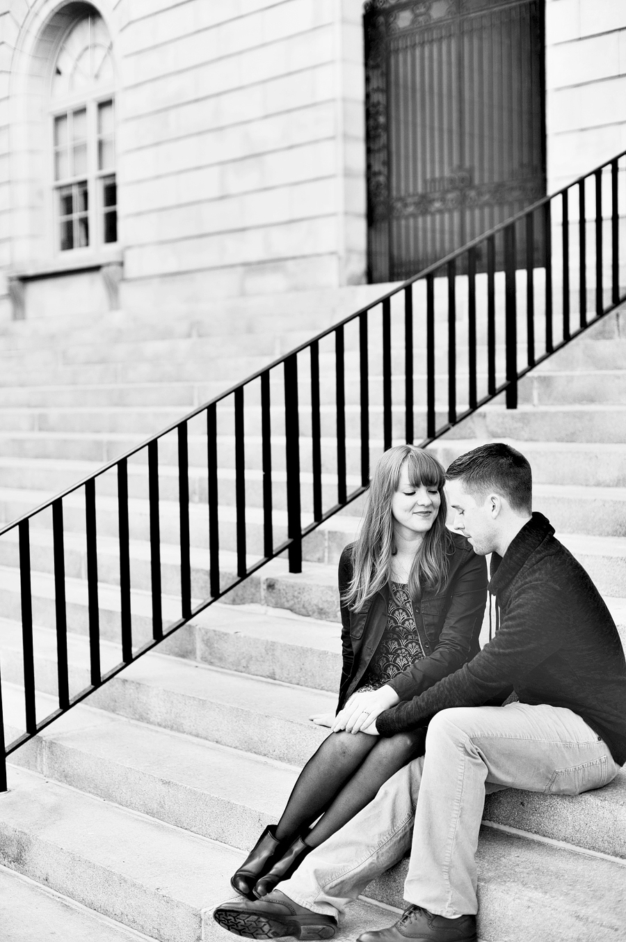 city hall engagement session