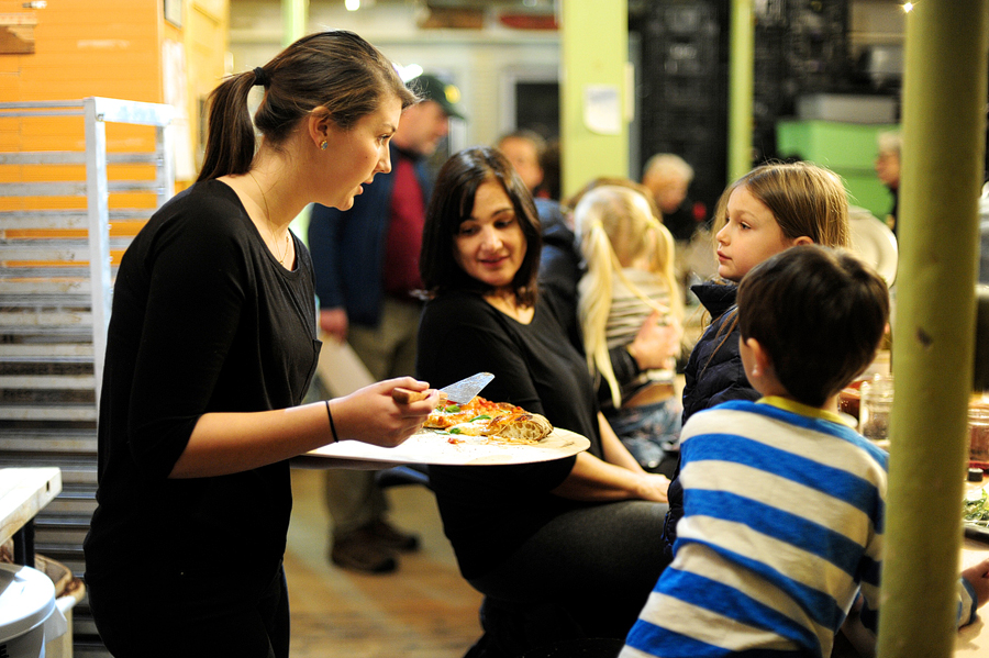 guests at pizza night