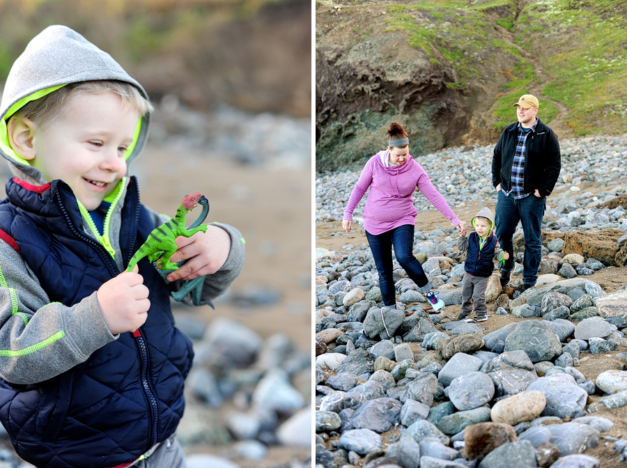 family at mile rock beach