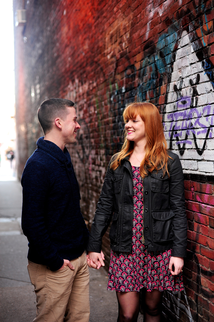 downtown portland engagement session