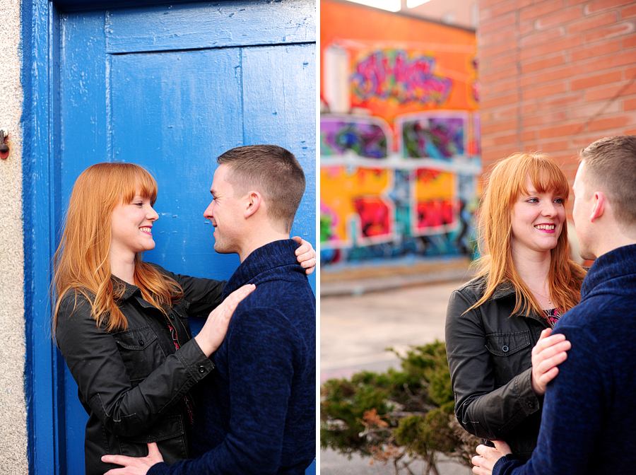 colorful engagement session