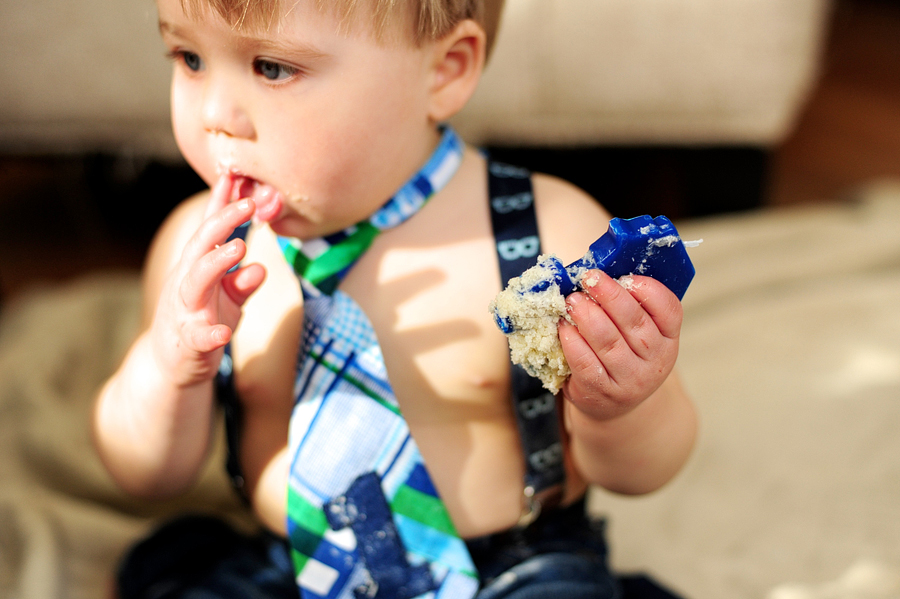 baby with birthday candle