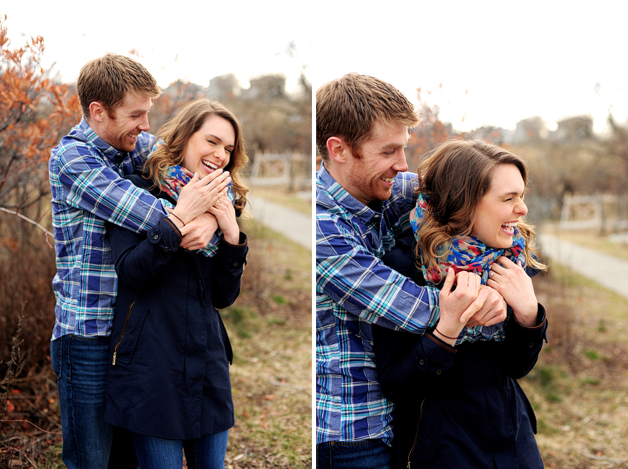 happy engagement photos in maine