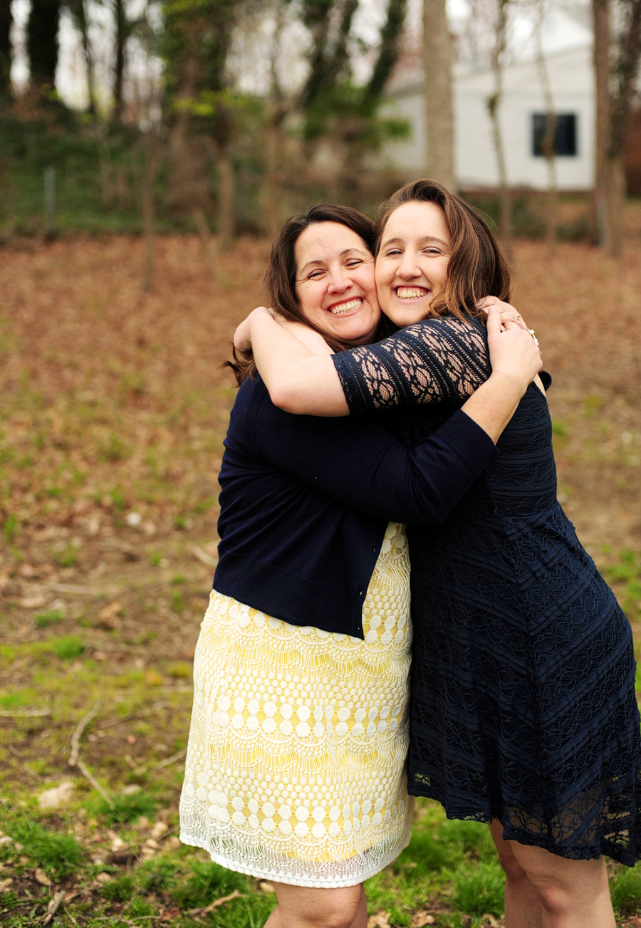 goofy mother and daughter