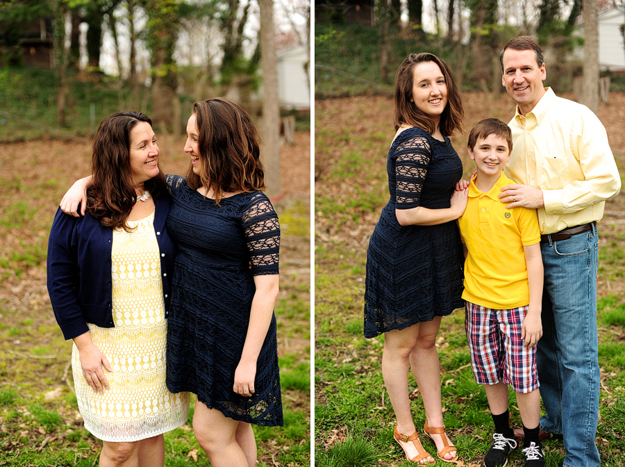 family dressed for easter