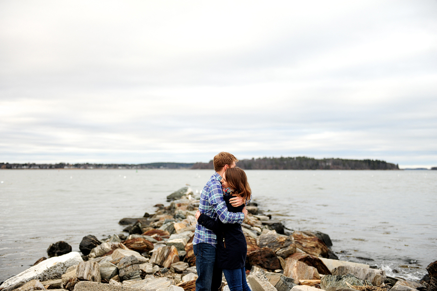 cloudy engagement session