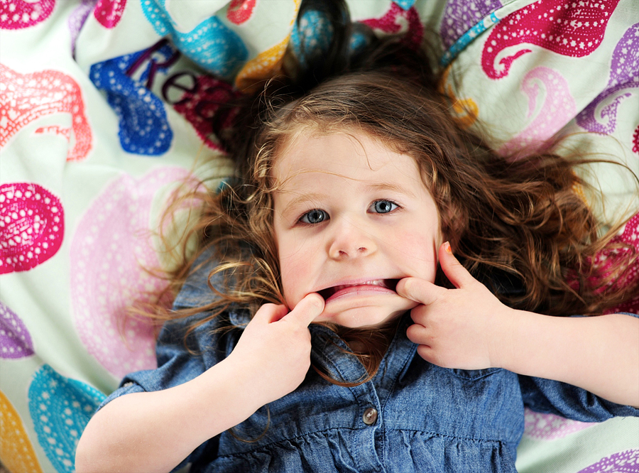 girl making a funny face