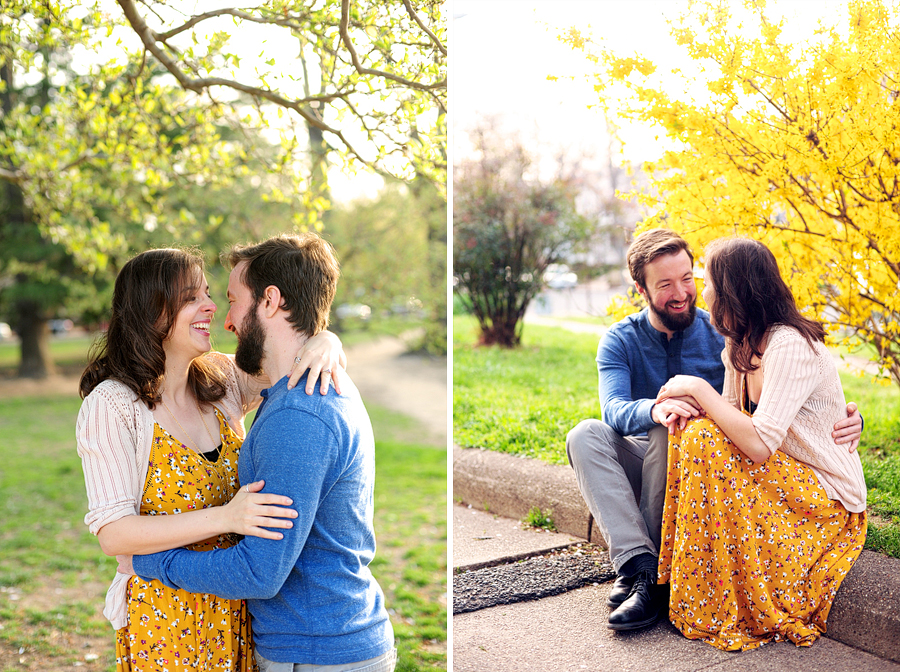 happy couple in nature