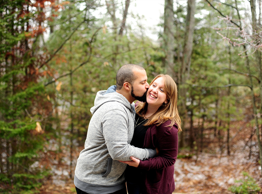 woodsy engagement photos