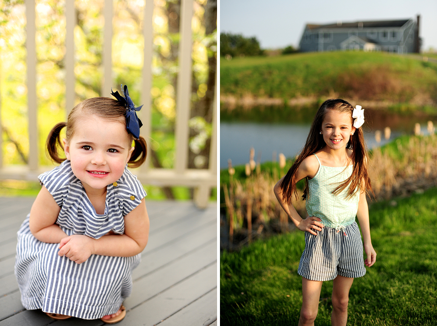 little girls posing