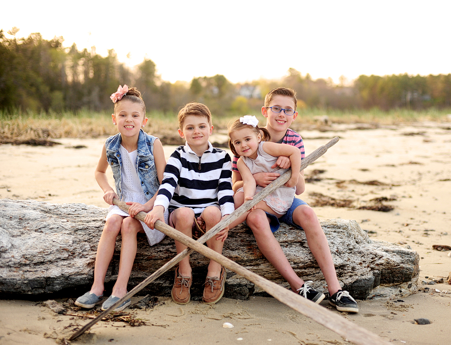 maine beach family session