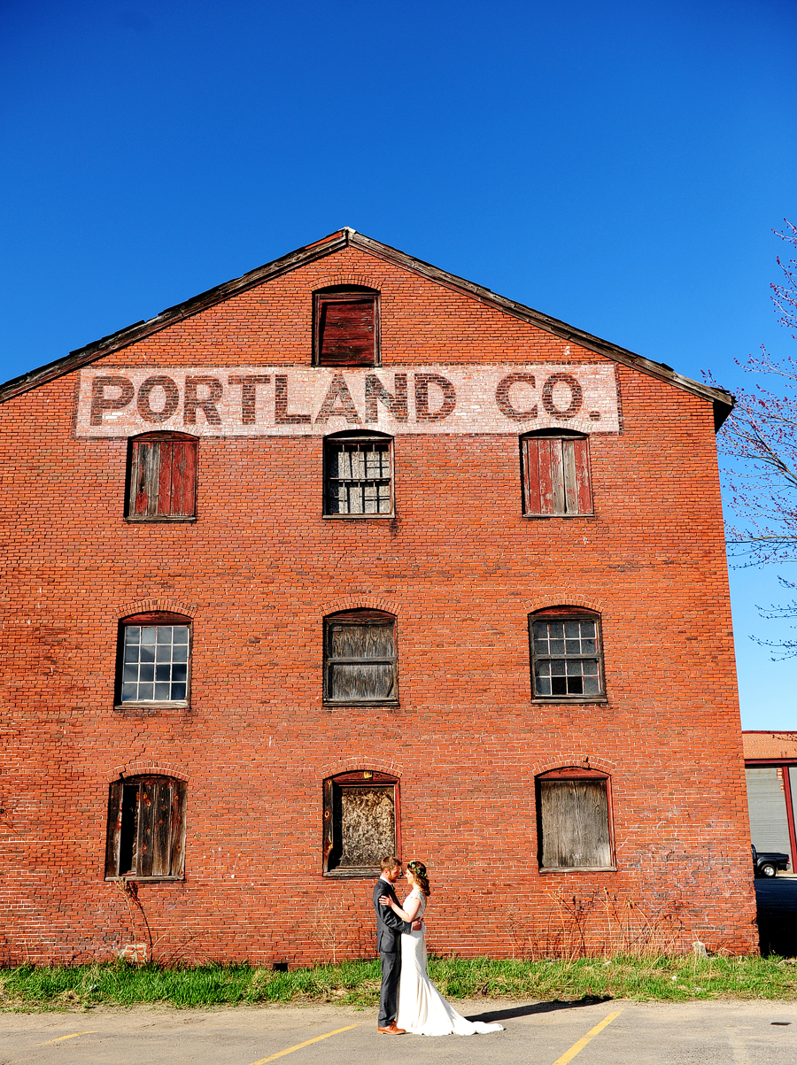 portland company complex wedding photo