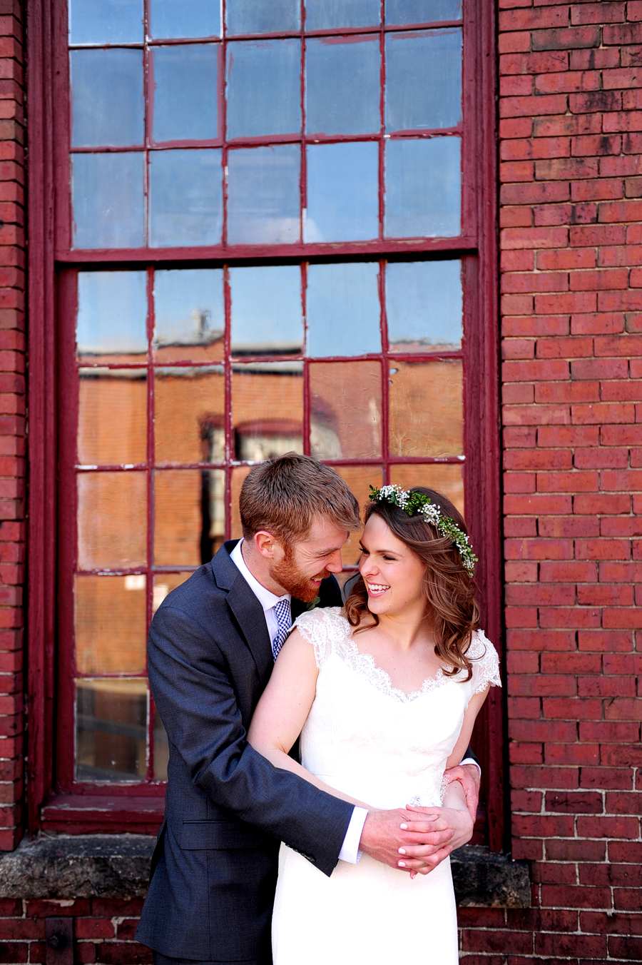 bride with flower crown