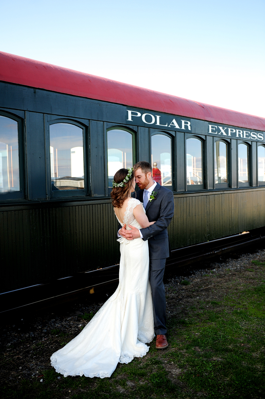 polar express wedding photo