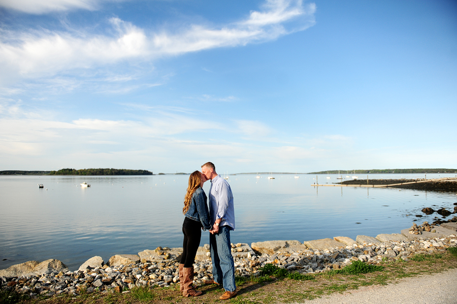 east end beach engagement session