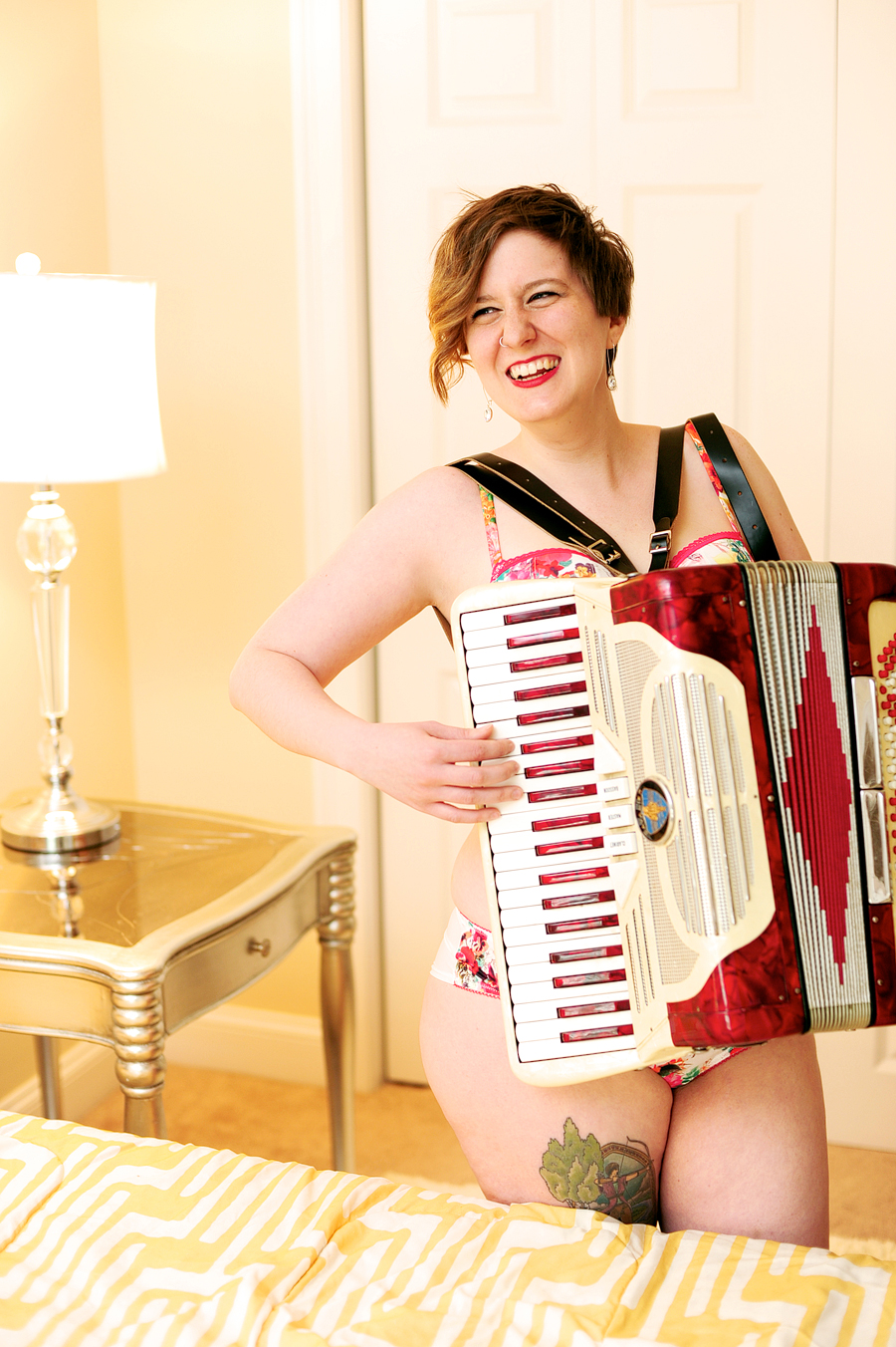 boudoir with an accordion
