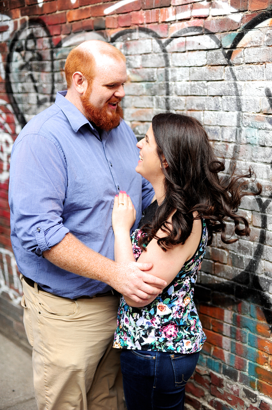 fun, happy engagement session in maine