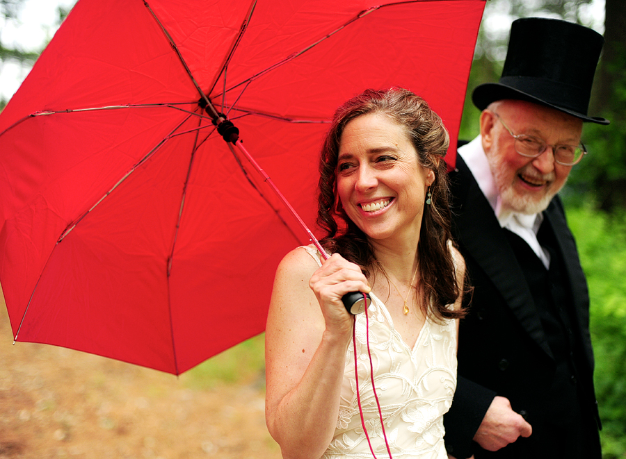 a bride with her dad