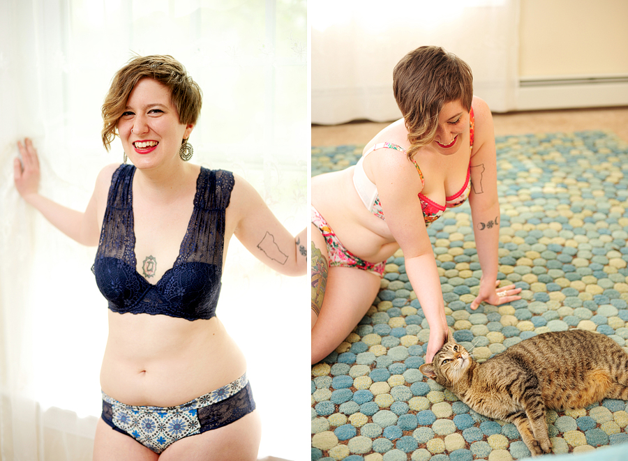 boudoir session with a cat