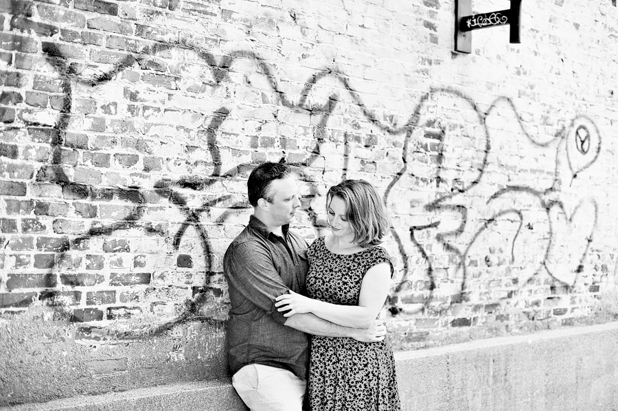 black and white anniversary photo in maine