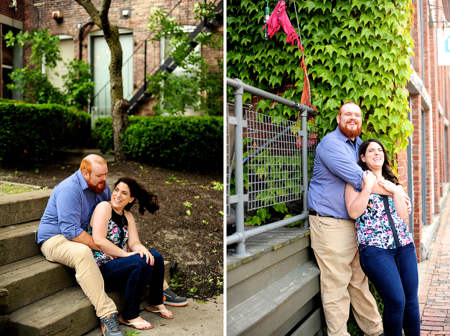 engagement photos in downtown portland, maine