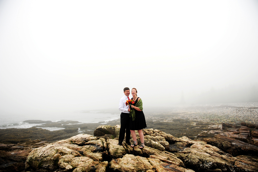 foggy maine elopement