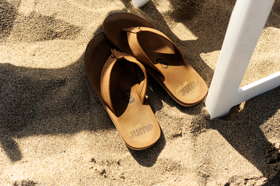 sandals on the beach