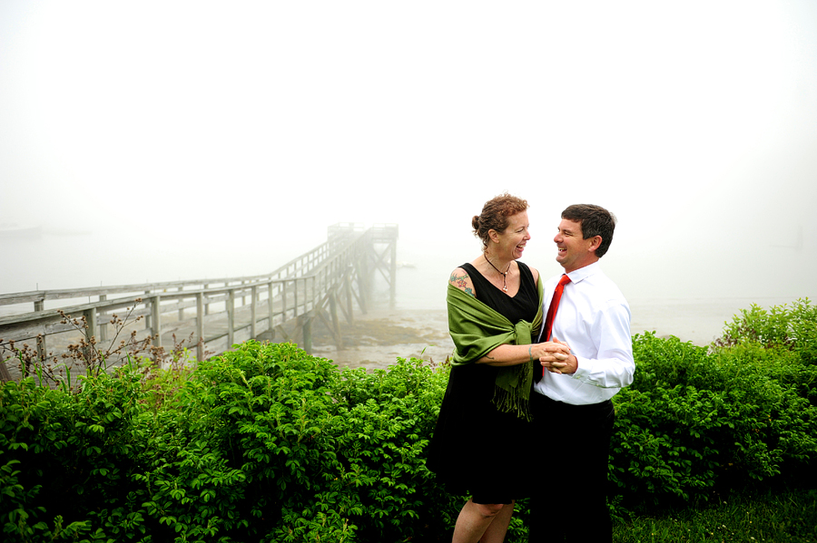 foggy elopement in southwest harbor