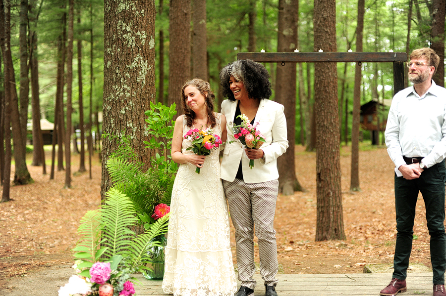 camp wing outdoor wedding ceremony