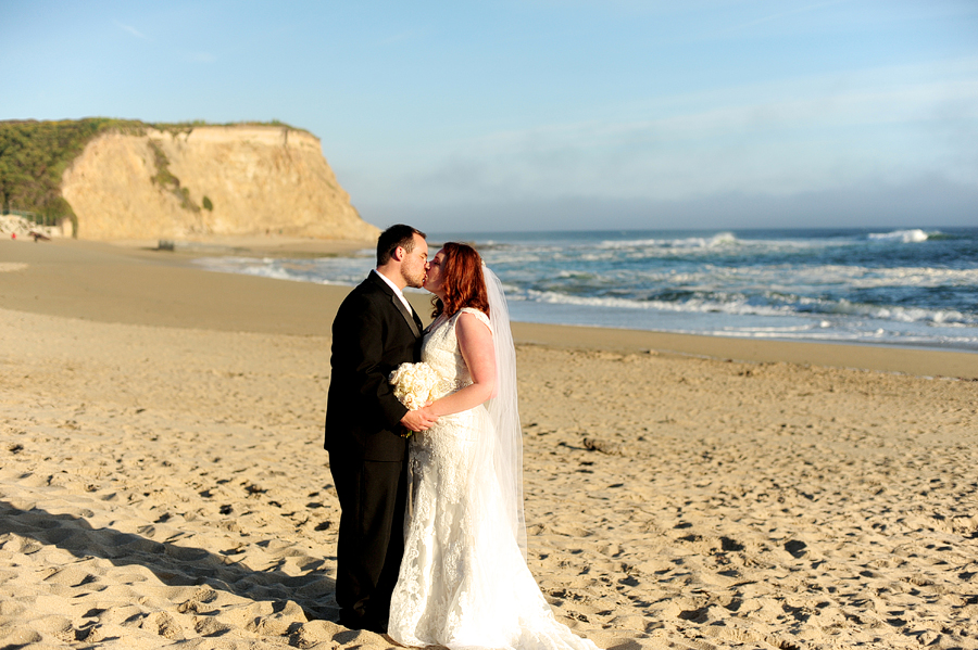 just married on davenport landing beach