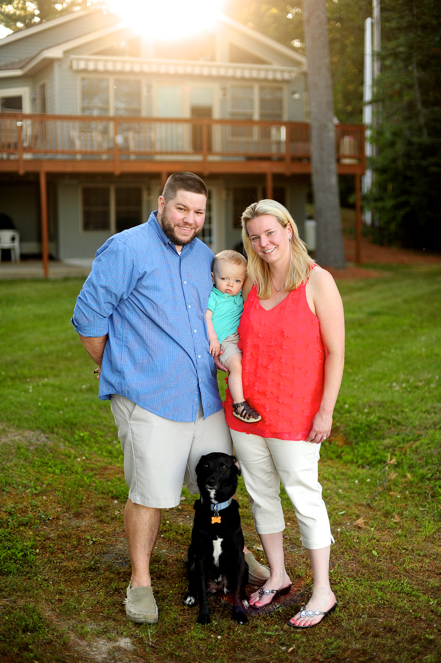 sunset lake house family portraits in acton, maine