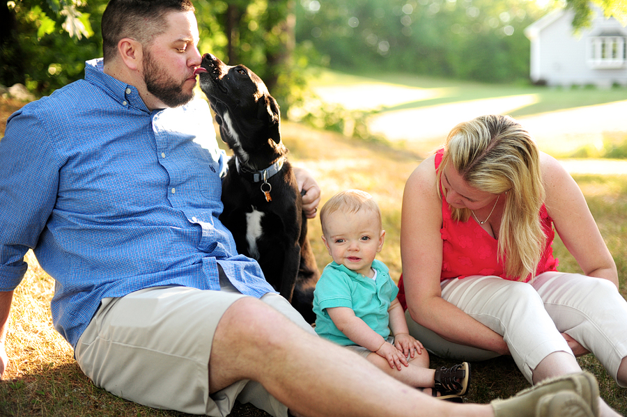 family photos with the dog in maine