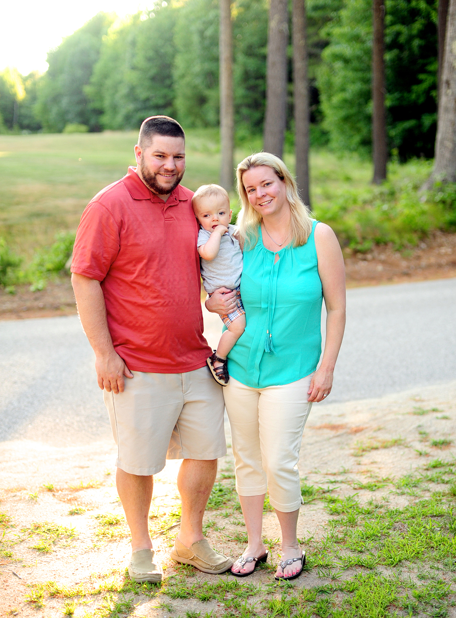 family portraits at the maine vacation home