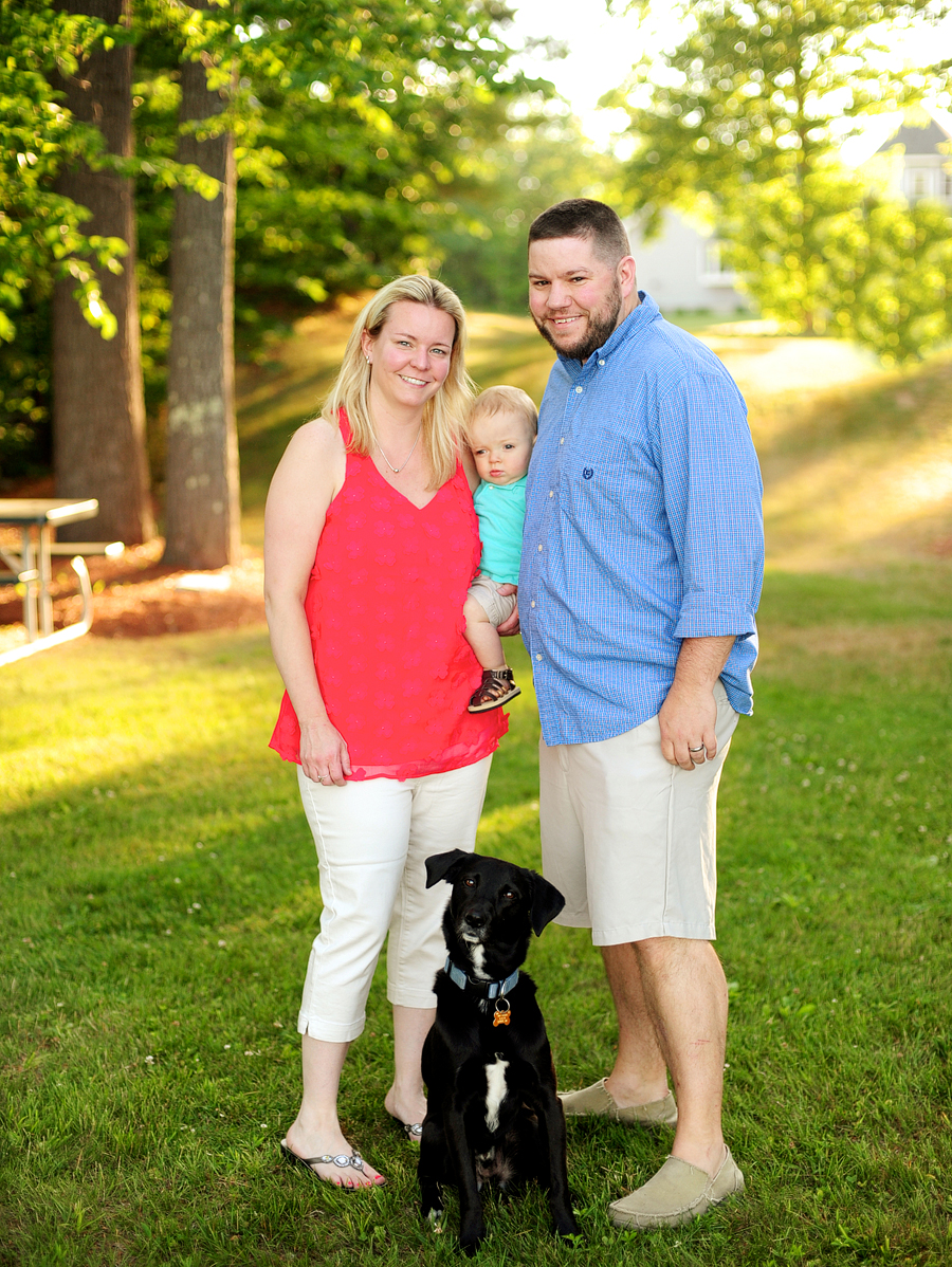 family portrait at the maine vacation home