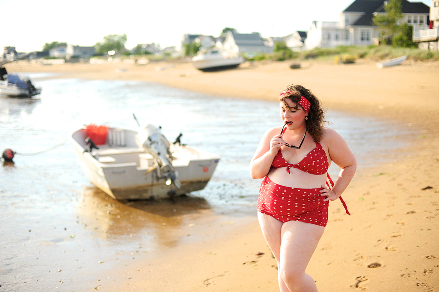 boudoir session on a beach in new england