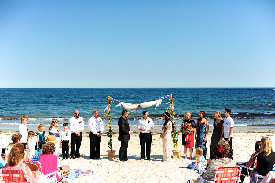 crescent beach wedding in cape elizabeth, maine