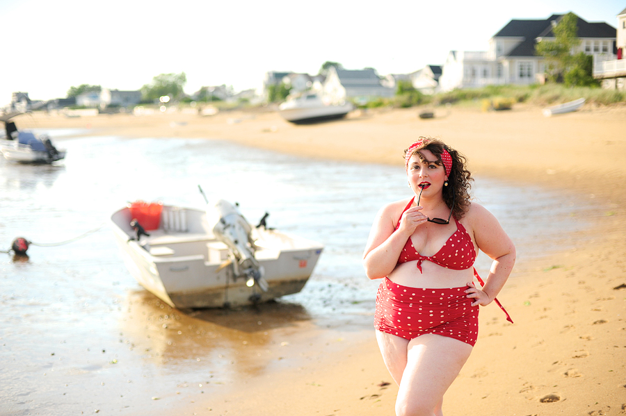 massachusetts beach boudoir session at plum island