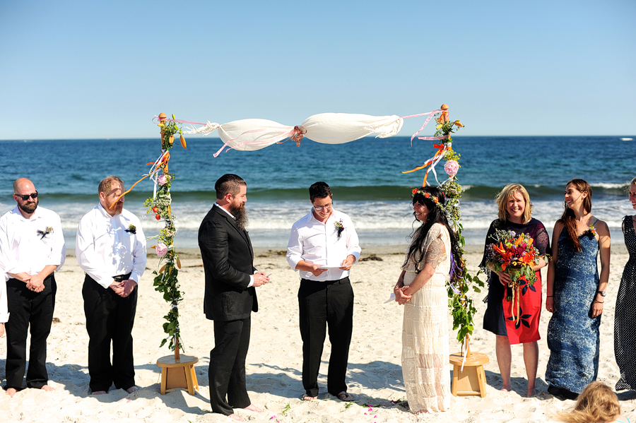 wedding on crescent beach in maine