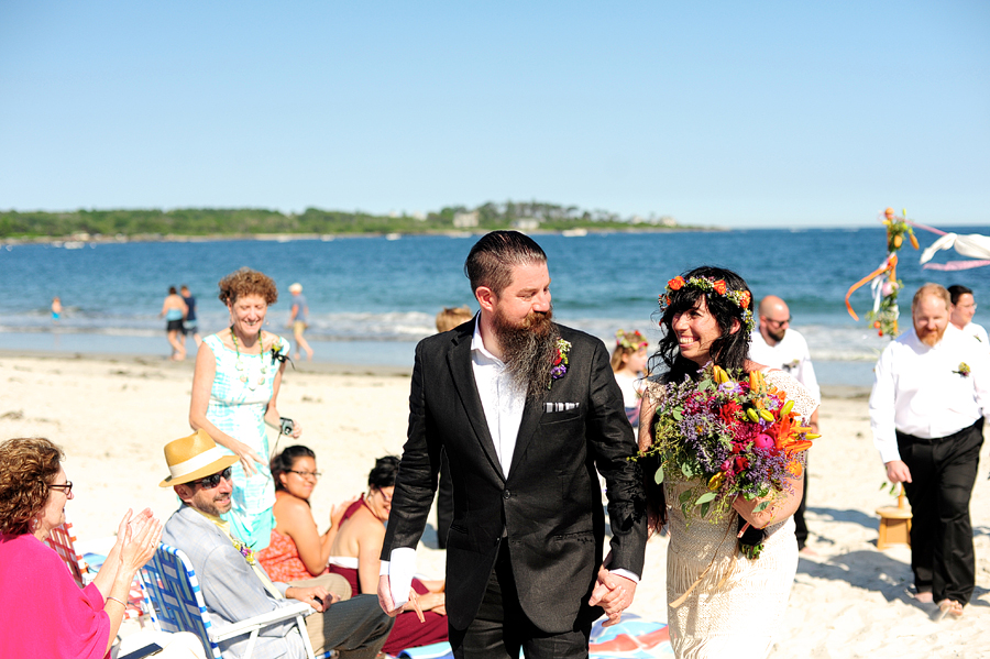 wedding at crescent beach state park in cape elizabeth, maine