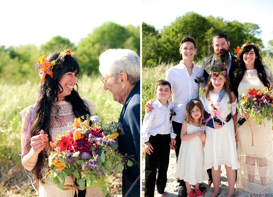 beautiful boho wedding in cape elizabeth, maine