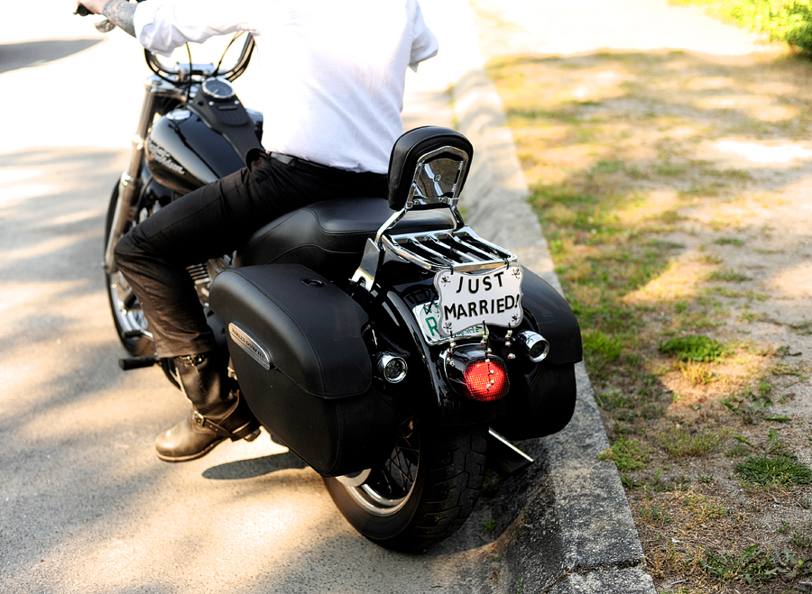 just married motorcycle