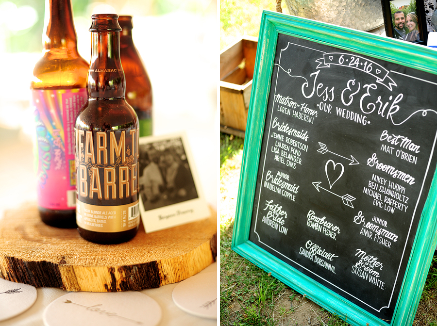 beer bottle wedding centerpiece